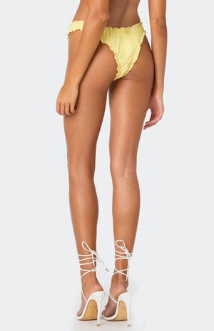 Golden Ruffle Edge Bikini Bottom image number 5