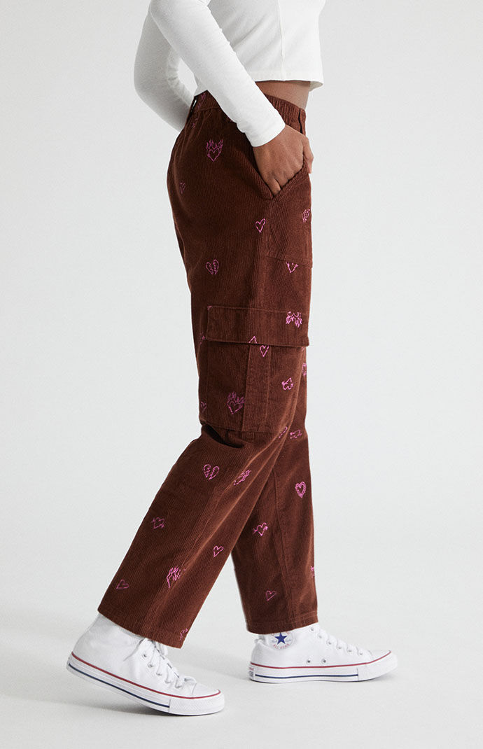 Heartbreaker Corduroy Cargo Elastic Waist Pants