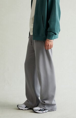 Light Gray Fleece Extreme Baggy Sweatpants image number 3