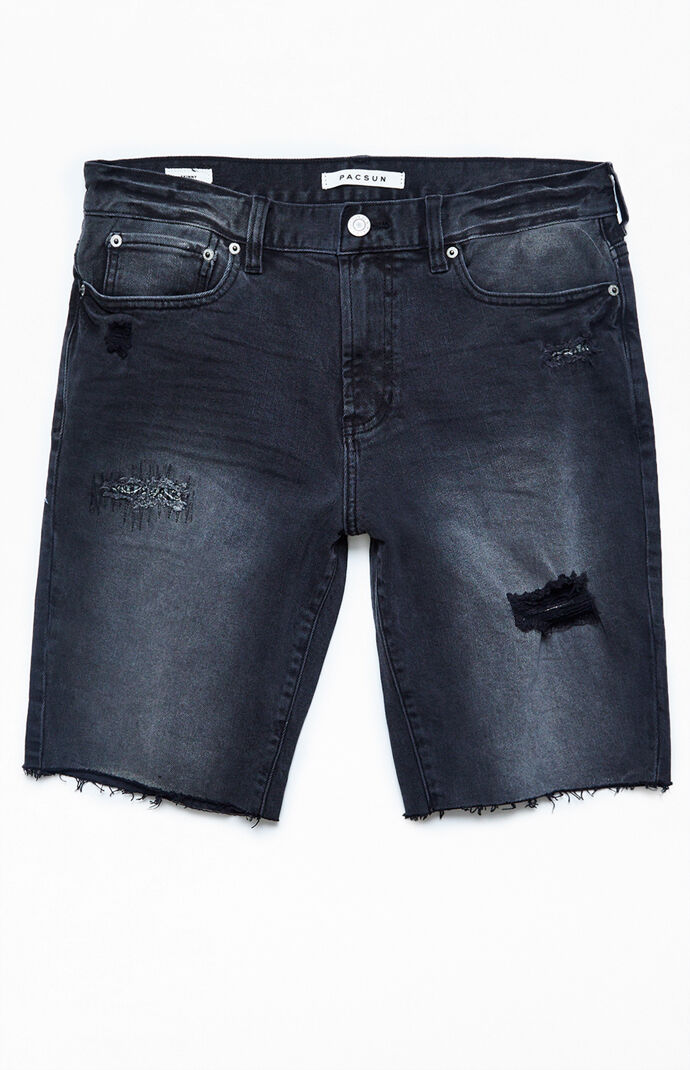 Brady Black Denim Shorts
