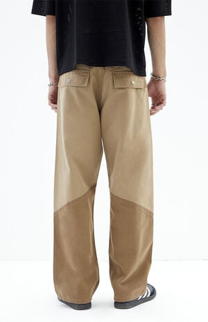 Tan Multi-Tone Baggy Jeans image number 5