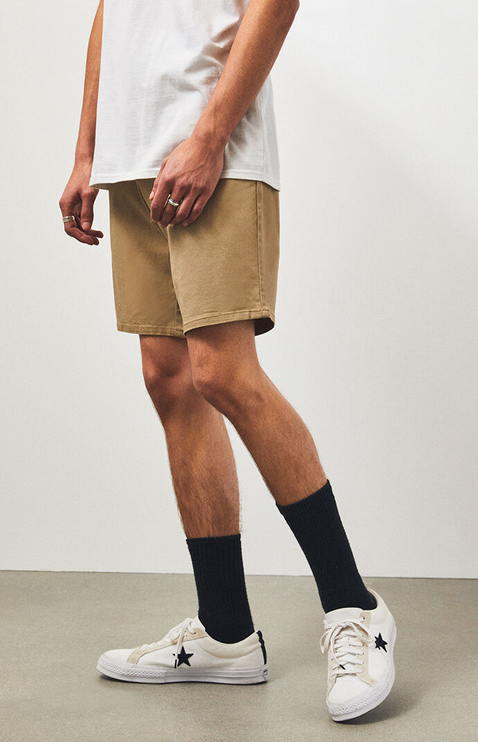 Khaki Slim Fit Chino Shorts