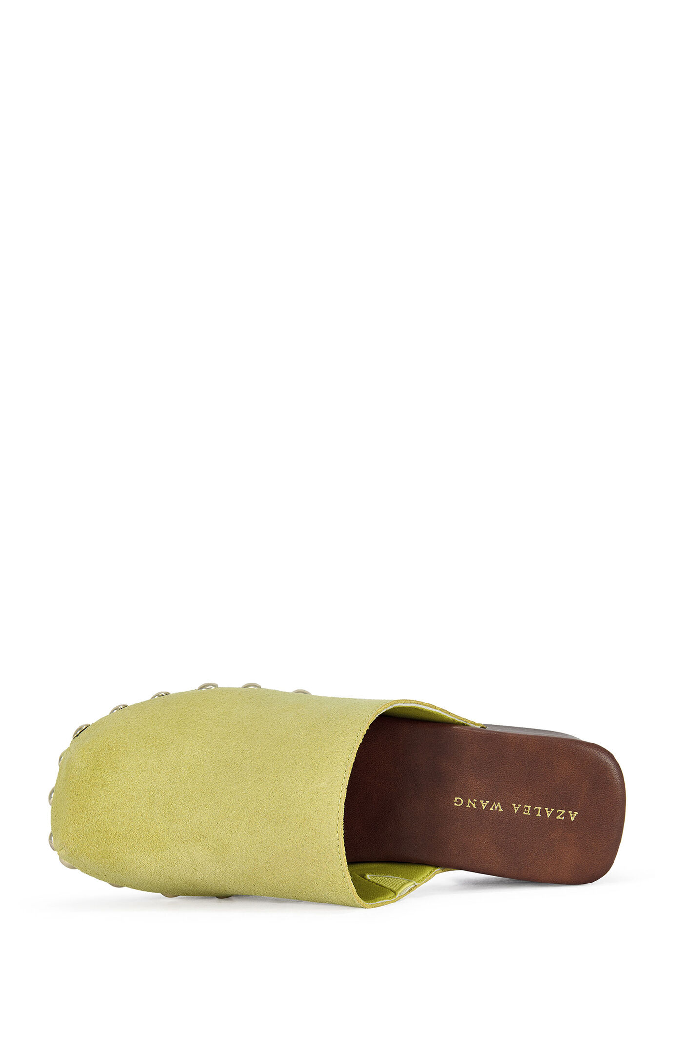 AZALEA WANG Women's Walinda Citron Studded Clogs