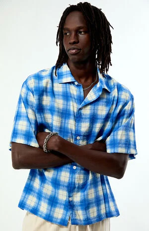 Blue Plaid Nathan Short Sleeve Shirt image number 1