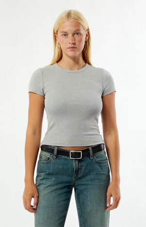 Marci Waffle Knit Crew Neck T-Shirt image number 2