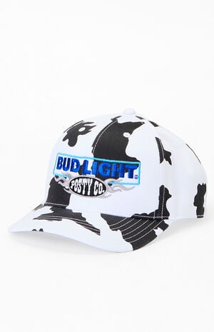 Post Malone x Bud Light Cow Print Snapback Hat image number 4