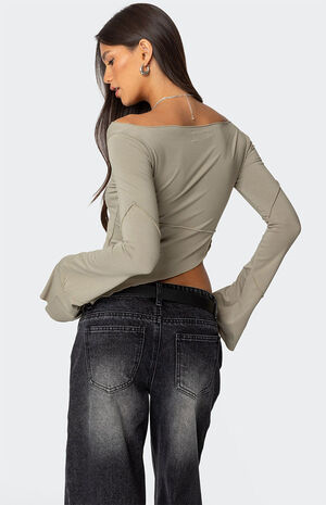 Maura Boat Neck Asymmetric Top image number 4