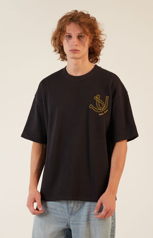 Black Moonlight Waffle Knit T-Shirt image number 1