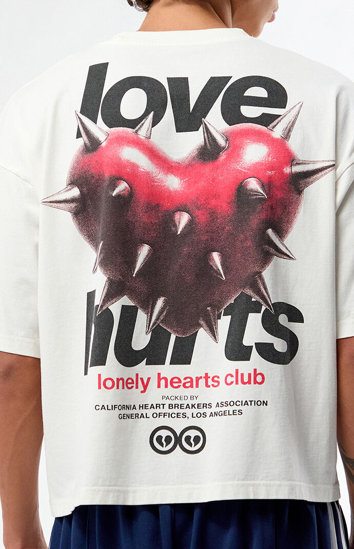Pacsun Lonely Hearts Club Cropped Boxy T-Shirt | Pacsun