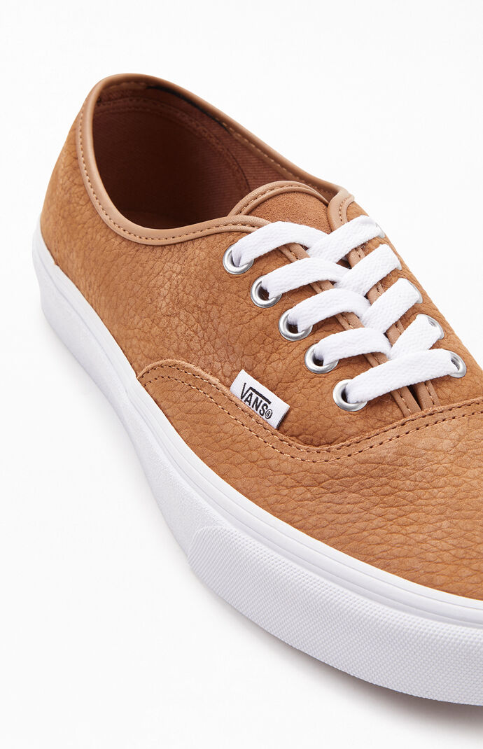 tan vans with leather laces