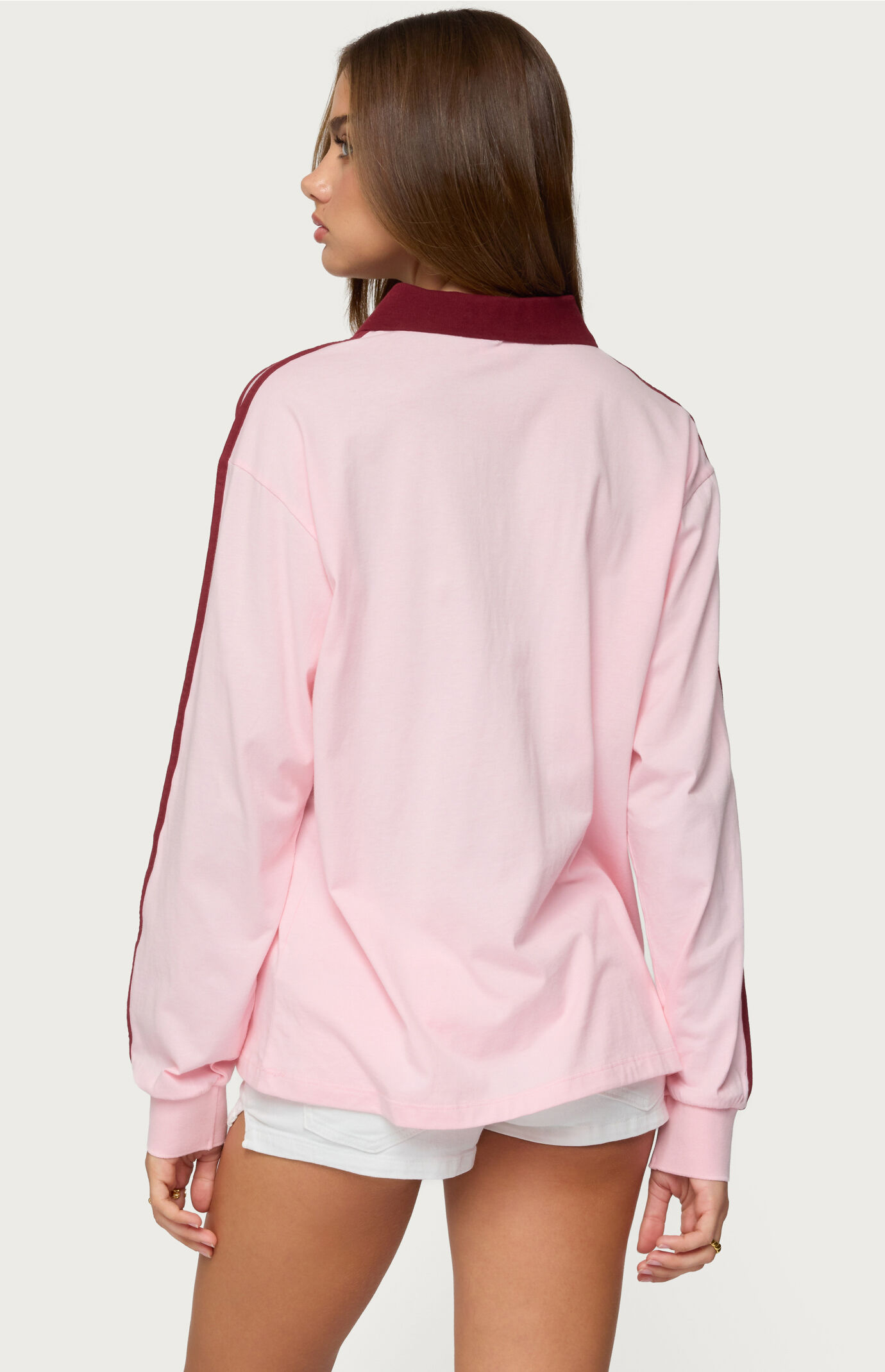 Edikted Brooklyn Contrast Oversized Polo Top