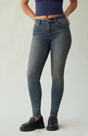 Skinny Jeans Stretch Dark Blue Tinted image number 2