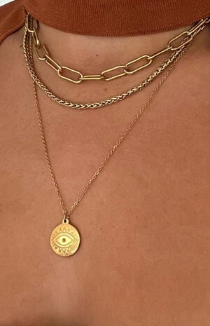 Carla Paper Clip Chain Necklace image number 2