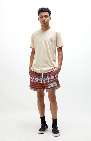 Pacific Sunwear Pattern Mesh Shorts image number 6
