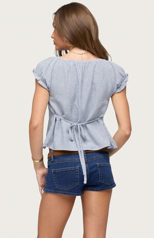 Rhory Pinstripe Babydoll Top image number 3