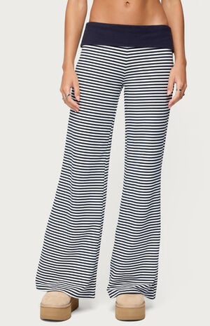 Meggy Striped Fold Over Pants image number 1