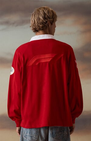 x Pacsun Red Overtake Eqpt Rugby Polo Shirt image number 3
