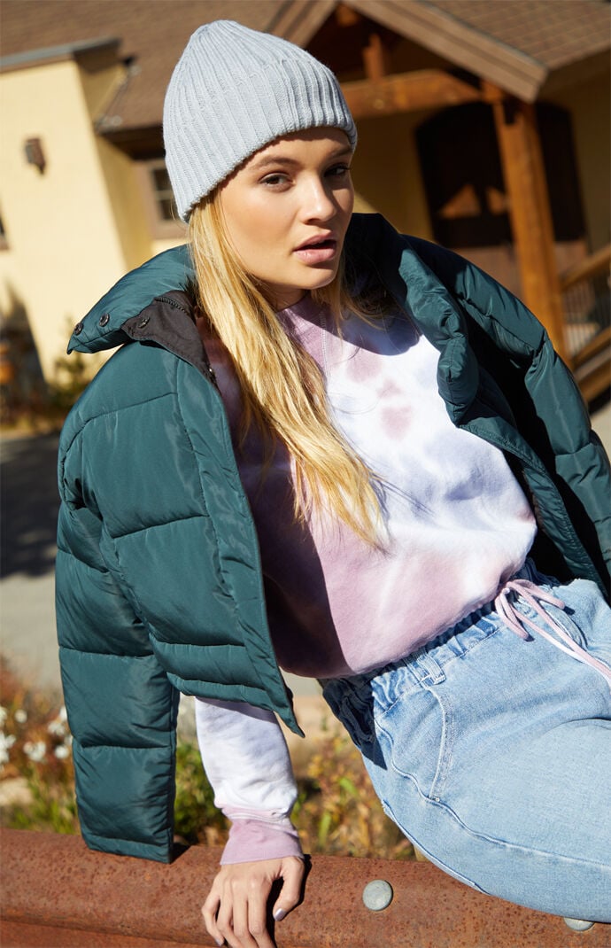 La Hearts Nylon Puffer Jacket Pacsun