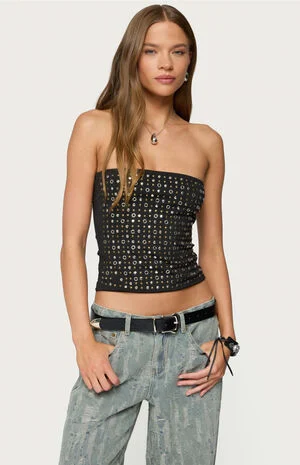 Blanco Studded Grommet Tube Top image number 1