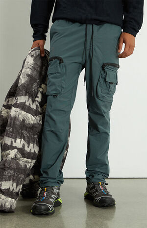 Dark Green Slim Cargo Pants image number 2