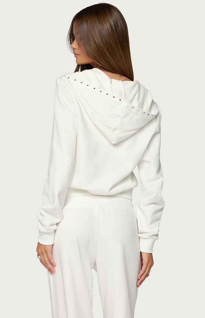 Edikted Enid Studded Zip Up Hoodie