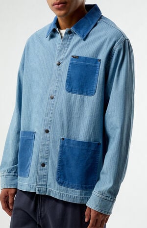 Herringbone Lightweight Denim Chore Jacket image number 2