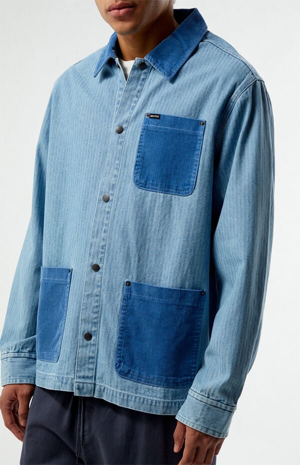 Brixton Herringbone Lightweight Denim Chore Jacket