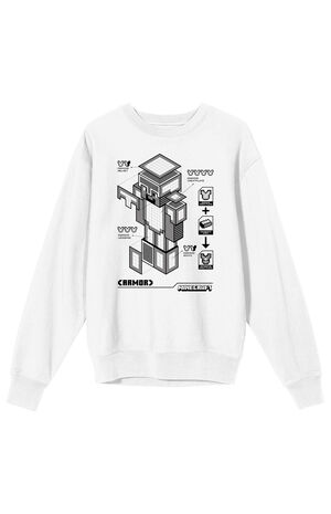 Minecraft Diamond Armor Crew Neck Sweatshirt image number 1