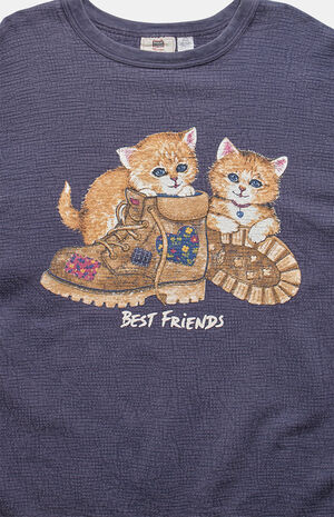 '90s Best Friend Cats Crew Neck Sweatshirt image number 4