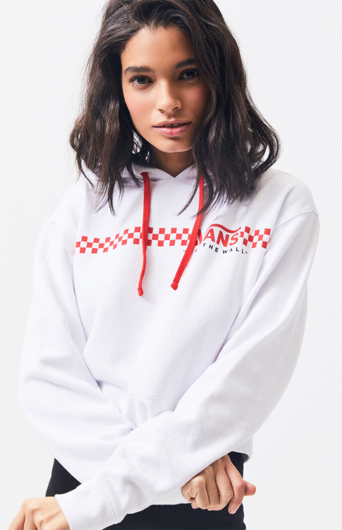 Vans Red Checkered Cropped Hoodie | PacSun