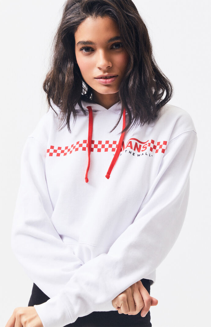 red vans hoodie checkered