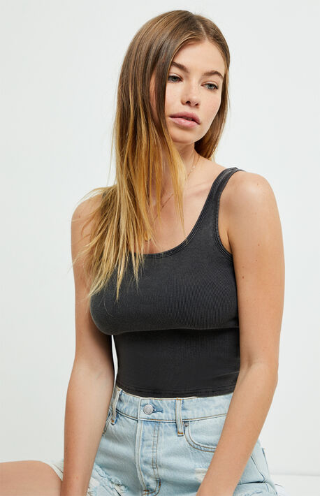 Acid Wash Blush Tank Top