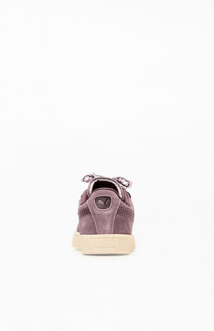 Women's Burgundy Suede Bloom Sneakers image number 3