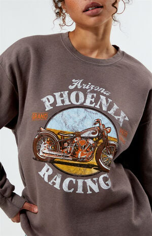 Phoenix Arizona Motorcycle Racing Crew Neck Sweatshirt image number 2