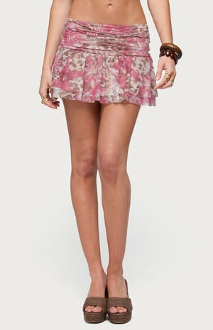 Tessa Floral Ruffle Mini Skirt image number 1