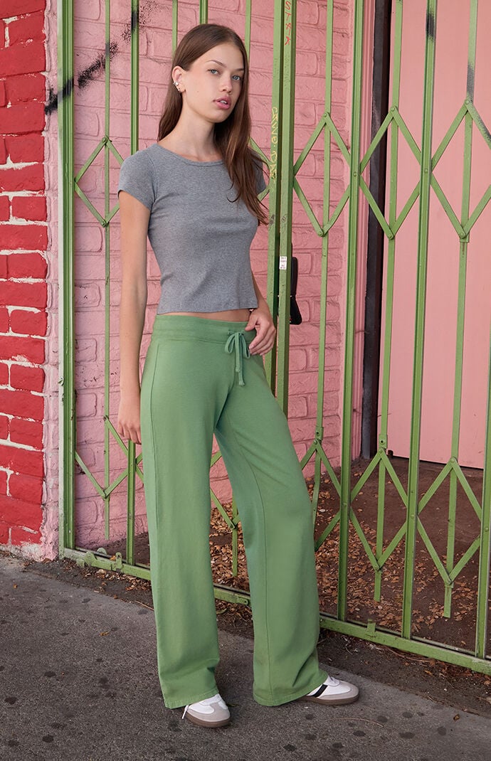 John Galt Green Hilary Yoga Baggy Sweatpants