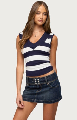 Briarie Striped Knit Top image number 1