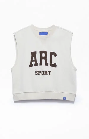 Gray Sport Cut Off Muscle Crew Neck Sweatshirt image number 1
