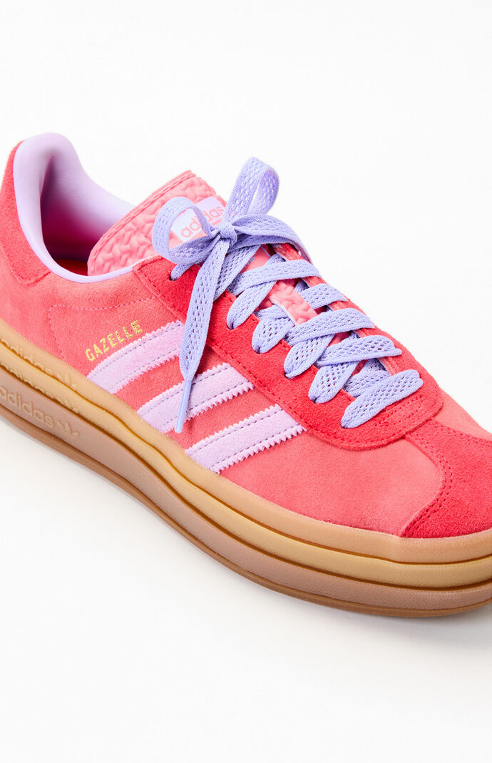 adidas Women's Blue & Red Gazelle Bold Sneakers