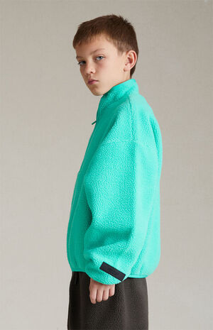 Essentials Mint Leaf Polar Fleece Half Zip Sweatshirt image number 2