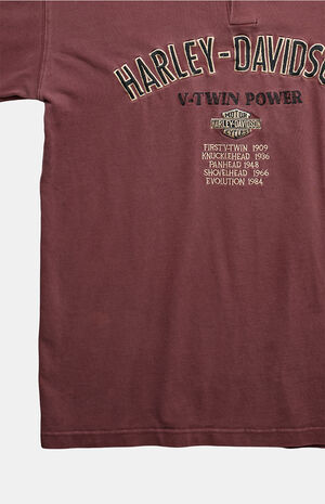 Maroon 2000s Harley Davidson Graphic T-Shirt image number 2