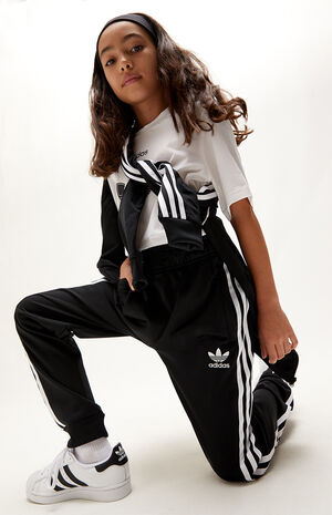 Kids Black SST Track Pants image number 6