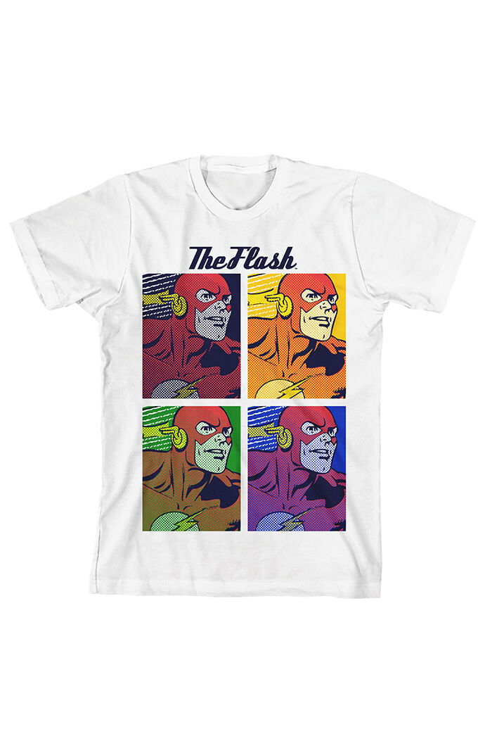 Bioworld Kids The Flash Pop Art Squares T Shirt PacSun