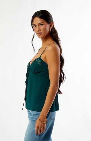 Beaded Flyaway Tank Top image number 3