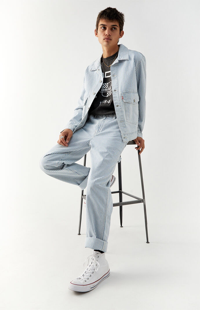 Blue & White At Work Trucker Jacket