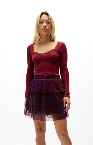 Ines Tiered Mini Skirt image number 1