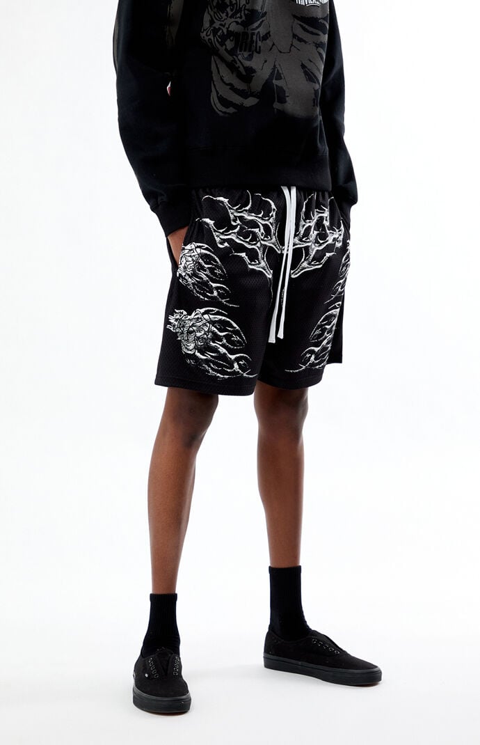 Civil Black Splinter Sig Mesh Shorts | Pacsun