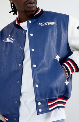 By PacSun Faux Leather Varsity Jacket image number 3