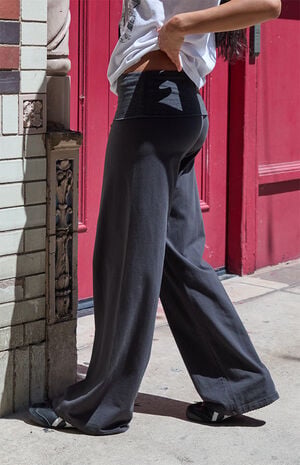 Black and Gray Priscilla Flare Pants image number 3