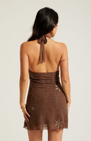 Cece Sequin Halter Mini Dress image number 4